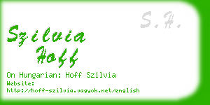 szilvia hoff business card
